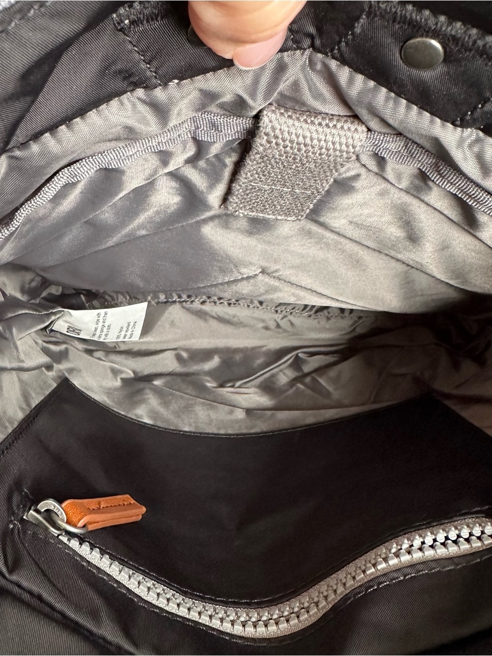 ORI London Pantry Sustainable Nylon Backpack Black Classic Daypack - Picture 3 of 6